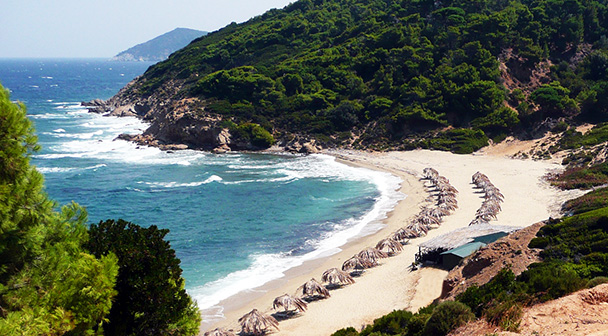 Sailing Holidays in Agkistro Beach, Skiathos, Sporades Islands, Greece with Sail la Vie!