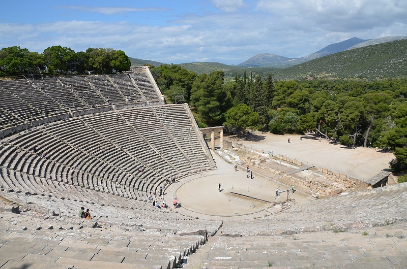 Sailing Holidays in Ancient Theater of Epidaurus, Epidavros, Saronic Islands, Greece with Sail la Vie!