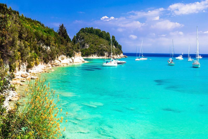 Sailing Holidays in Lakkas Beach, Paxoi, Ionian Islands, Greece with Sail la Vie!